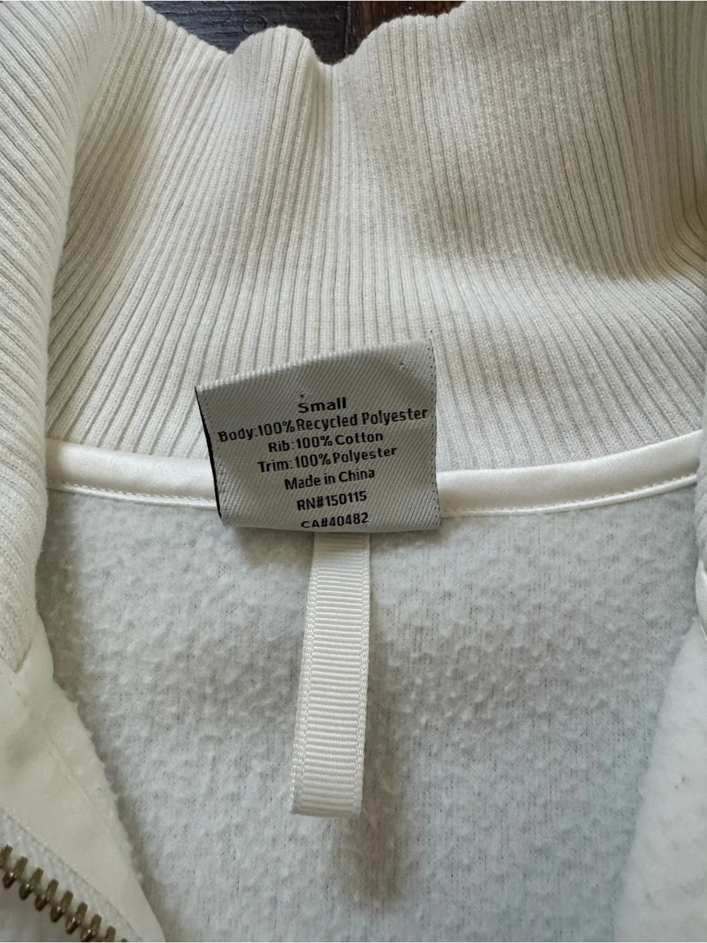 VARLEY Women’s Cream Sherpa Half-Zip Sweater